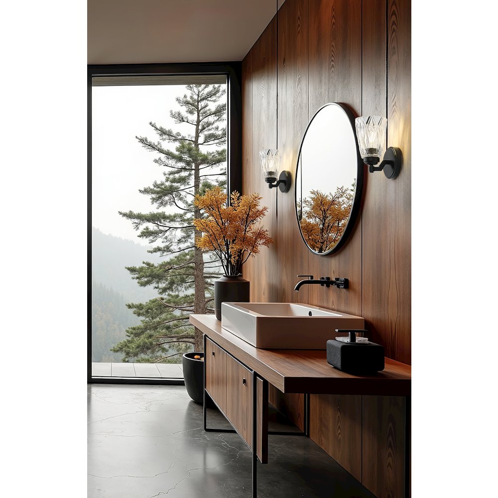 Z-Lite 1 Light Wall Sconce, Matte Black. Picture 6
