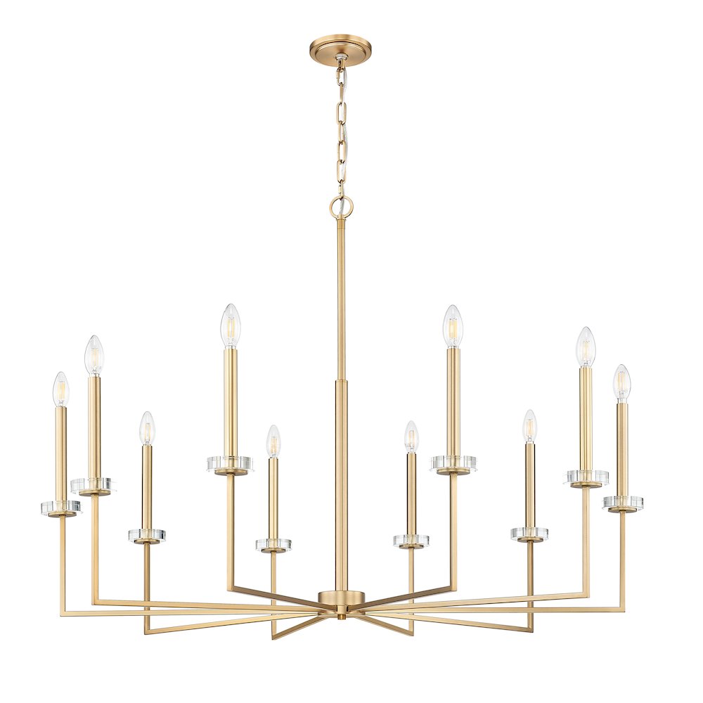 Z-Lite 10 Light Chandelier, Mordern Gold. Picture 7