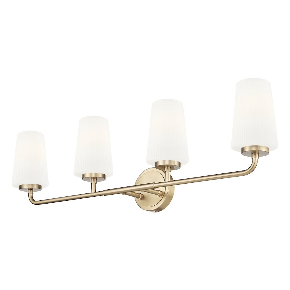 Z-Lite Montford 4 Light Vanity in Modern Gold color, Steel frame. Picture 3