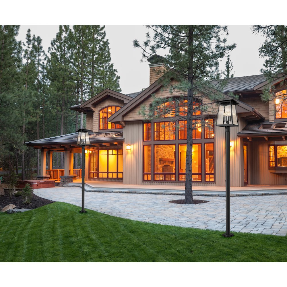 Z-Lite 4 Light Outdoor Post Mounted Fixture. Picture 7