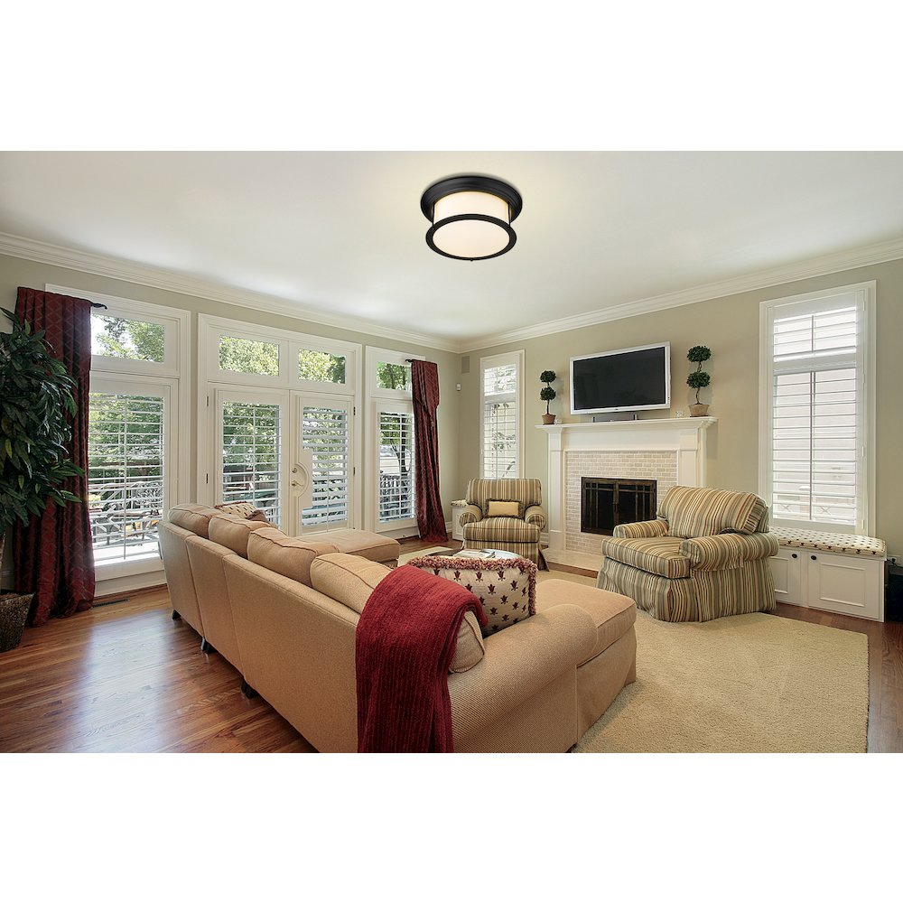 Z-Lite 3 Light Flush Mount. Picture 7