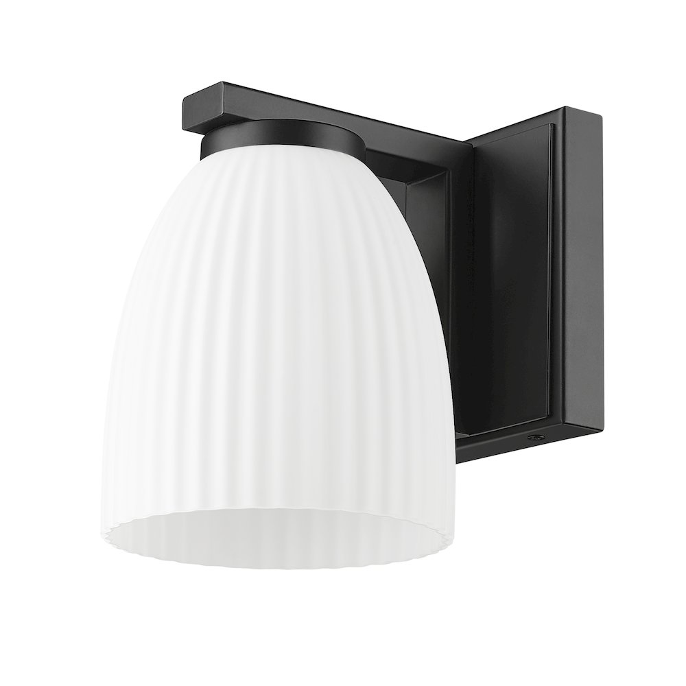 Z-Lite Naya 1 Light Wall Sconce in Matte Black color, Steel frame. Picture 5