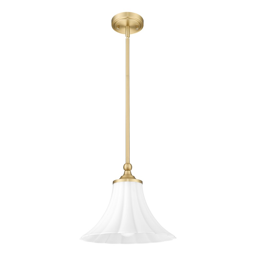 Z-Lite 1 Light Pendant, Modern Gold. Picture 7