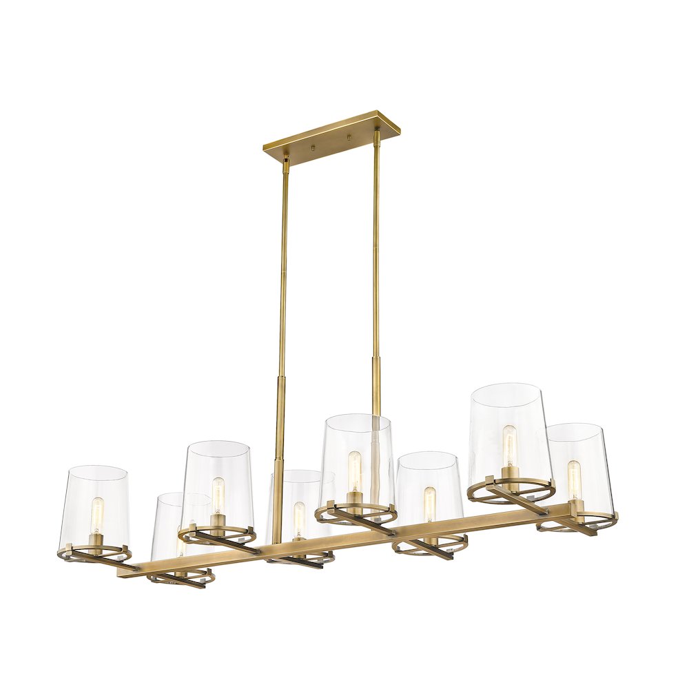 Z-Lite 8 Light Linear Chandelier. Picture 1