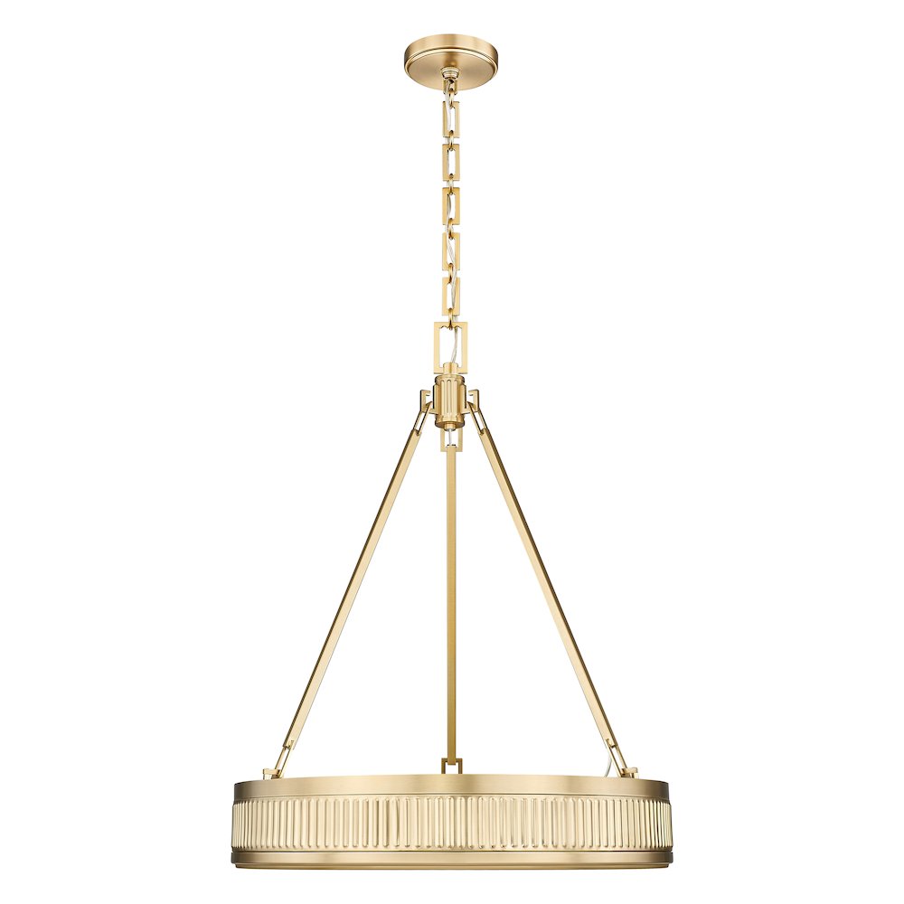 Z-Lite 3 Light Pendant, Modern Gold. Picture 2
