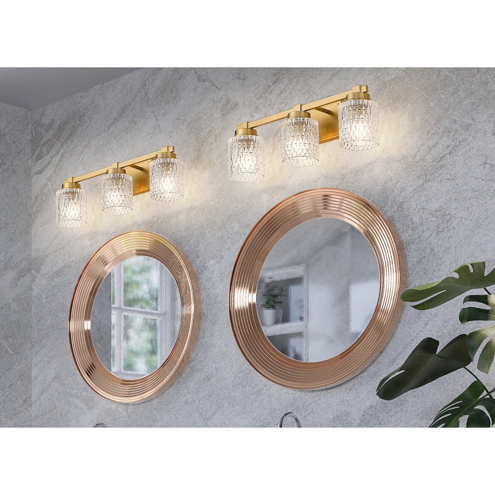 Z-Lite 3 Light Vanity, Modern Gold. Picture 5