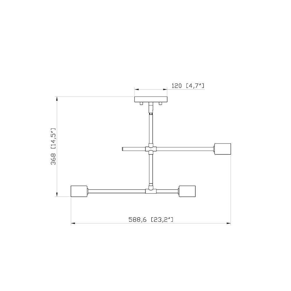 Z-Lite 3 Light Semi Flush Mount. Picture 8