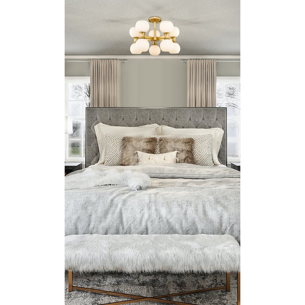 Z-Lite 10 Light Semi Flush Mount. Picture 7