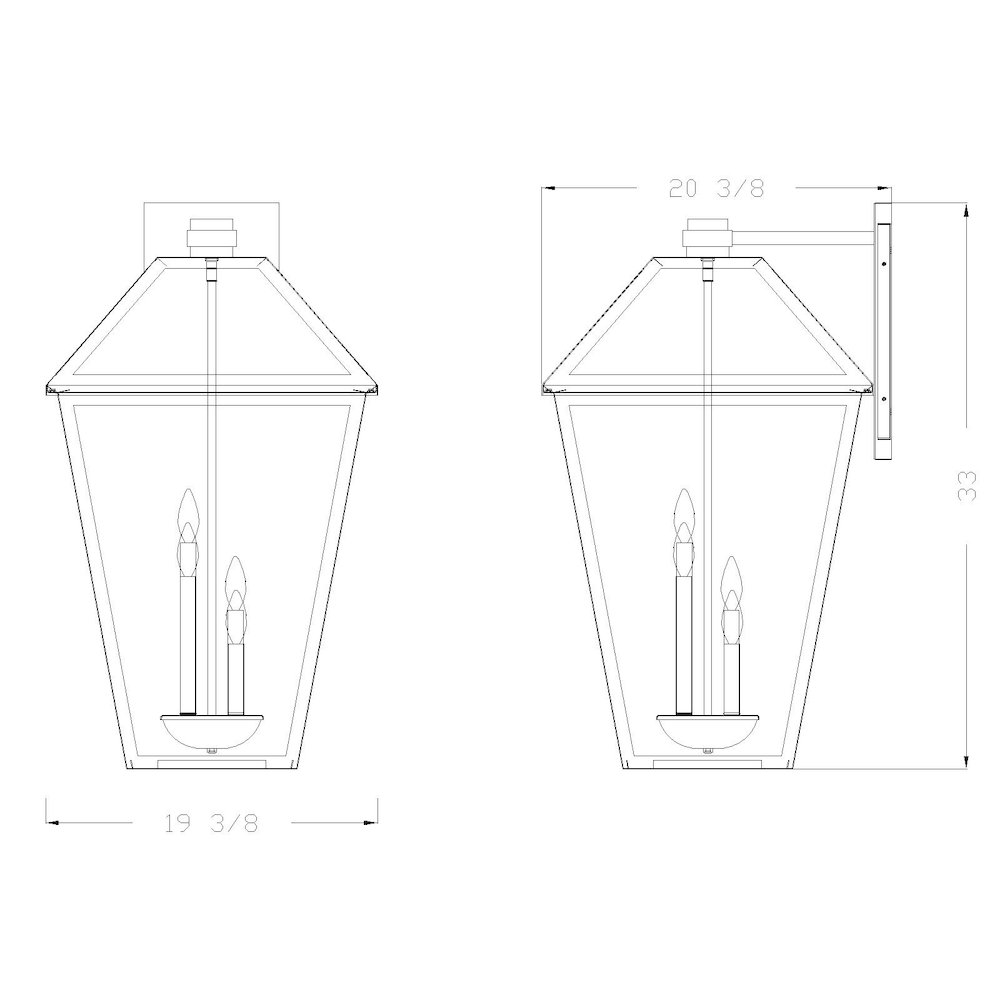 Z-Lite 4 Light Outdoor Wall Light. Picture 8