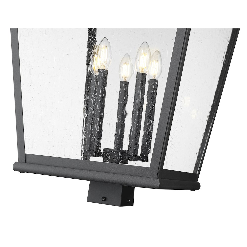 Z-Lite 5 Light Outdoor Post Mount Fixture, Sand Black. Picture 4