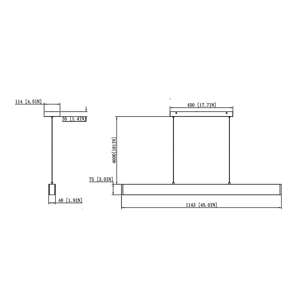 Z-Lite 1 Light Linear Chandelier. Picture 8