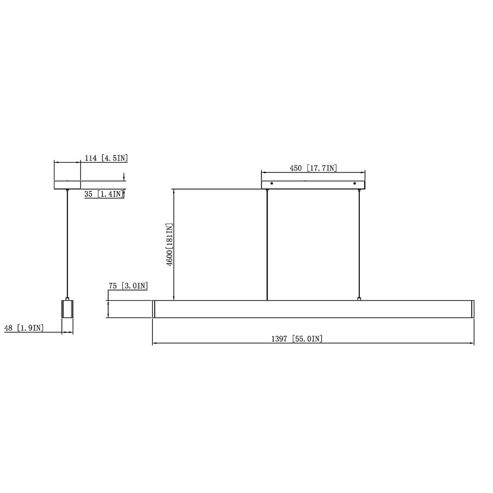 Z-Lite 1 Light Linear Chandelier. Picture 8