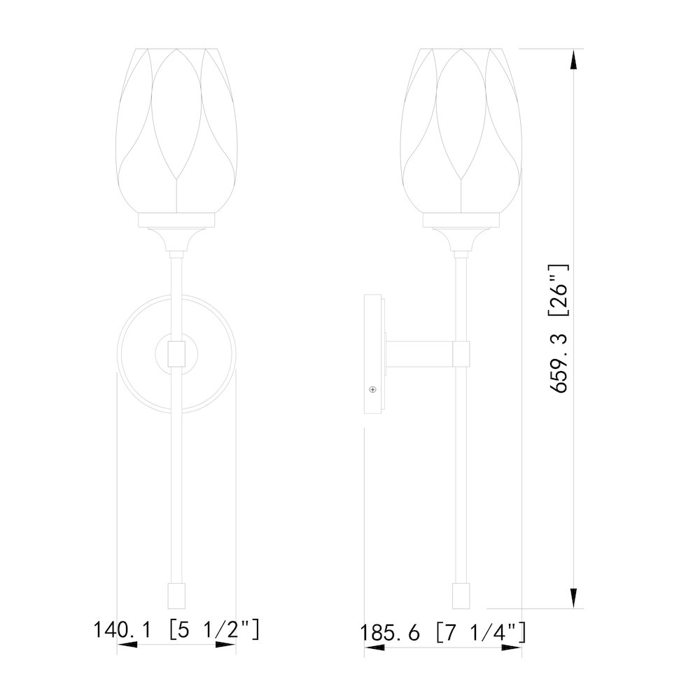 Z-Lite 1 Light Wall Sconce, Modern Gold. Picture 8
