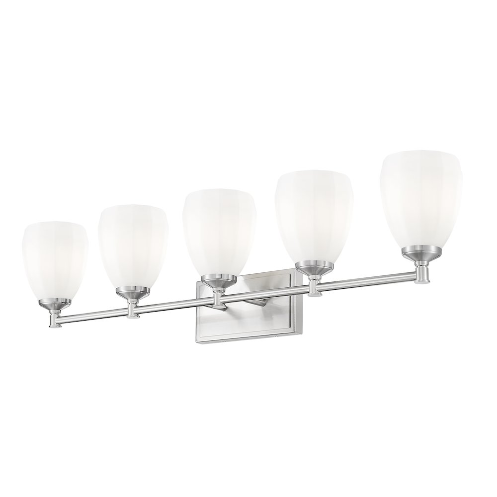 Z-Lite Oren 5 Light Vanity in Brushed Nickel color, Steel frame. Picture 3