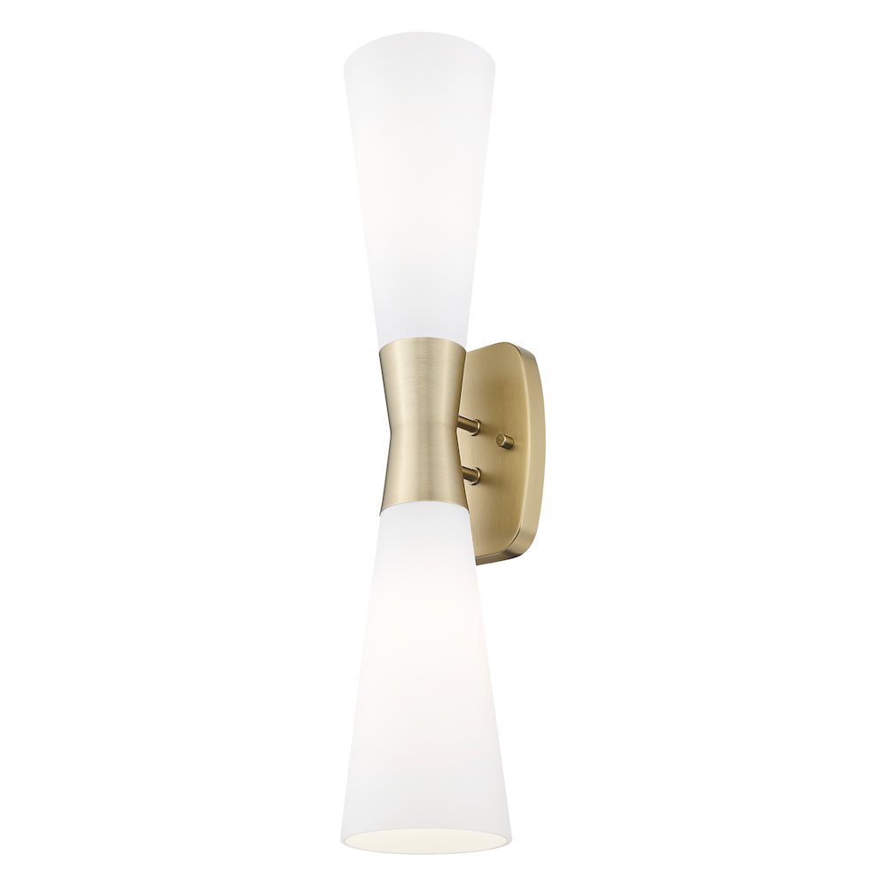 Z-Lite 2 Light Wall Sconce, Modern Gold. Picture 3
