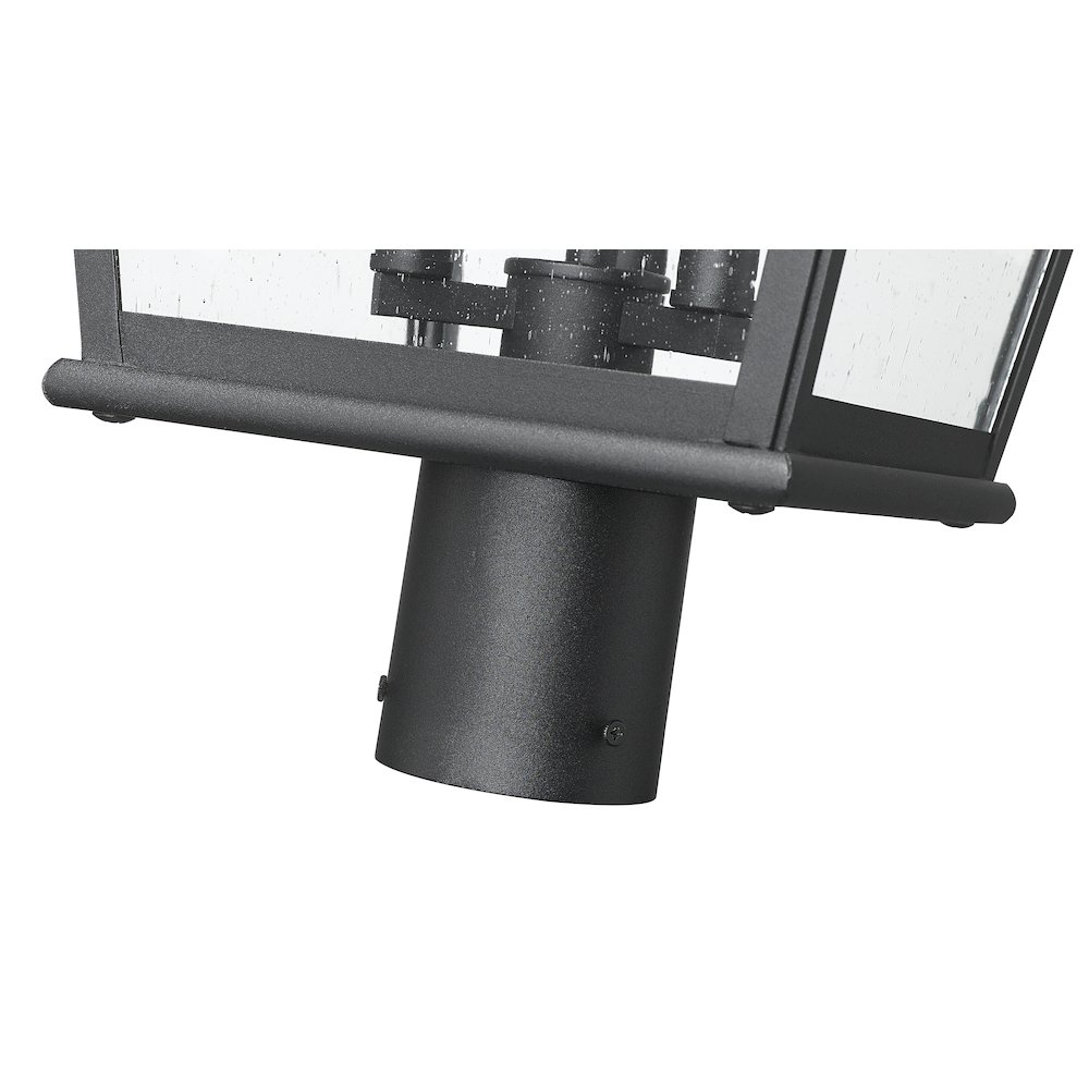 Z-Lite 3 Light Outdoor Post Mount Fixture, Sand Black. Picture 4