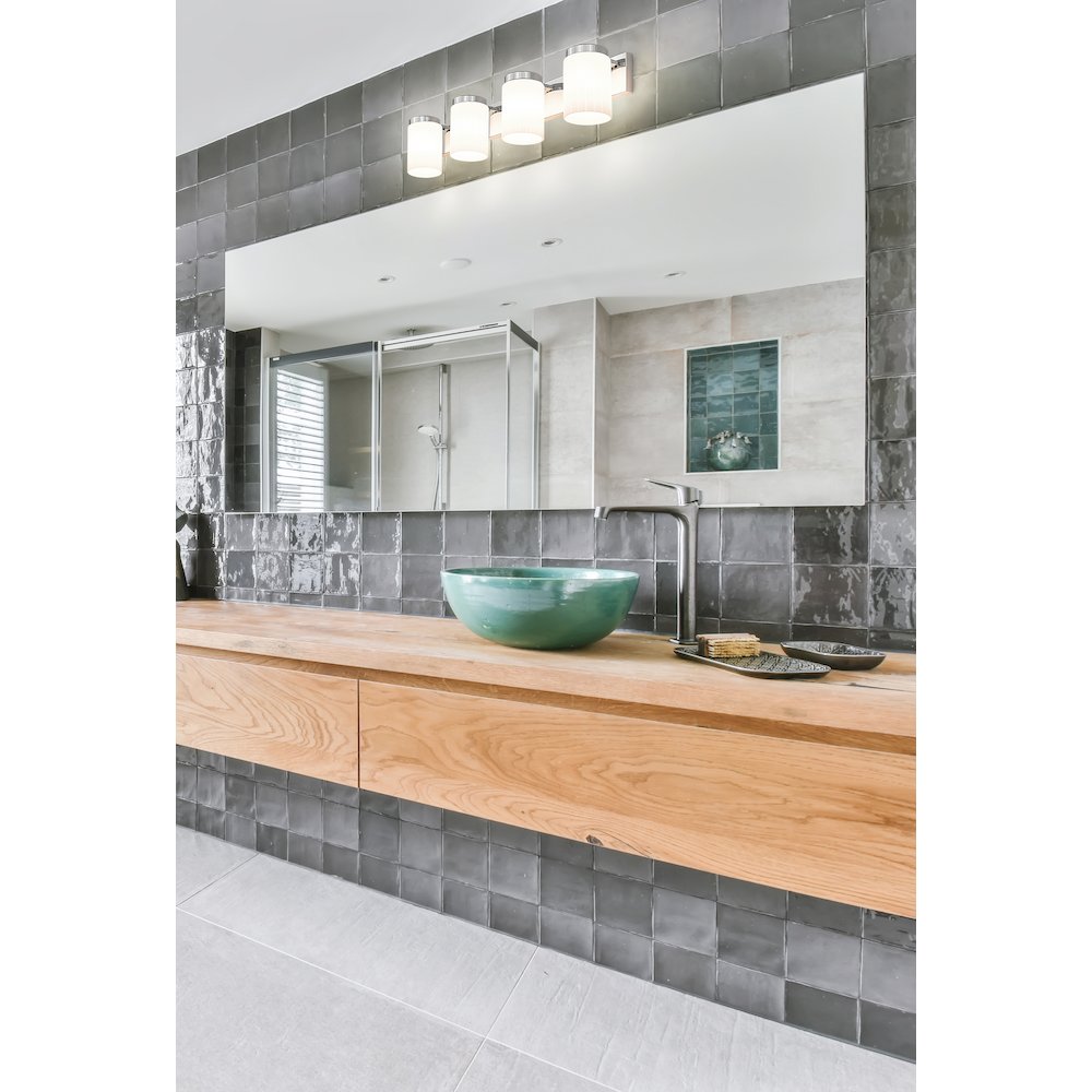 Z-Lite Burk 4 Light Vanity, Chrome. Picture 6