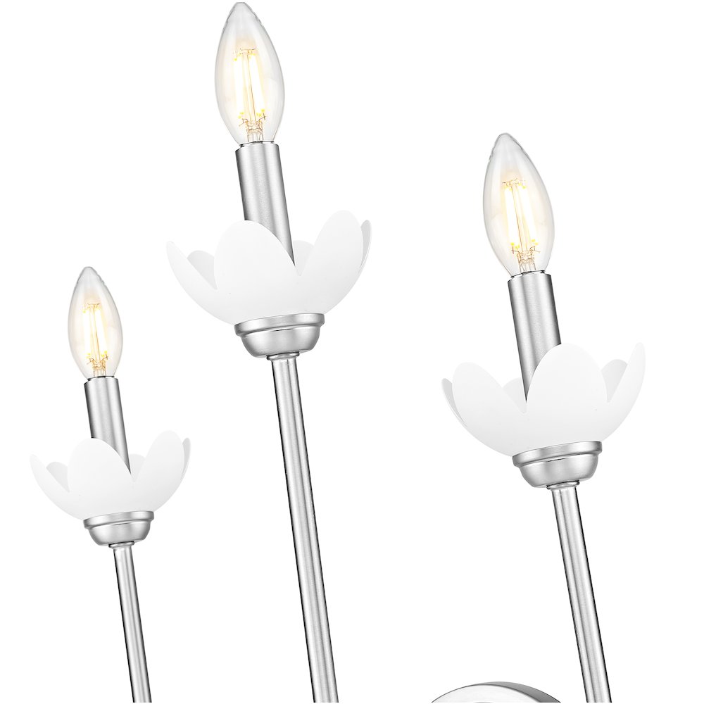 Z-Lite Allistair 3 Light Wall Sconce in Brushed Nickel color, Steel frame. Picture 4