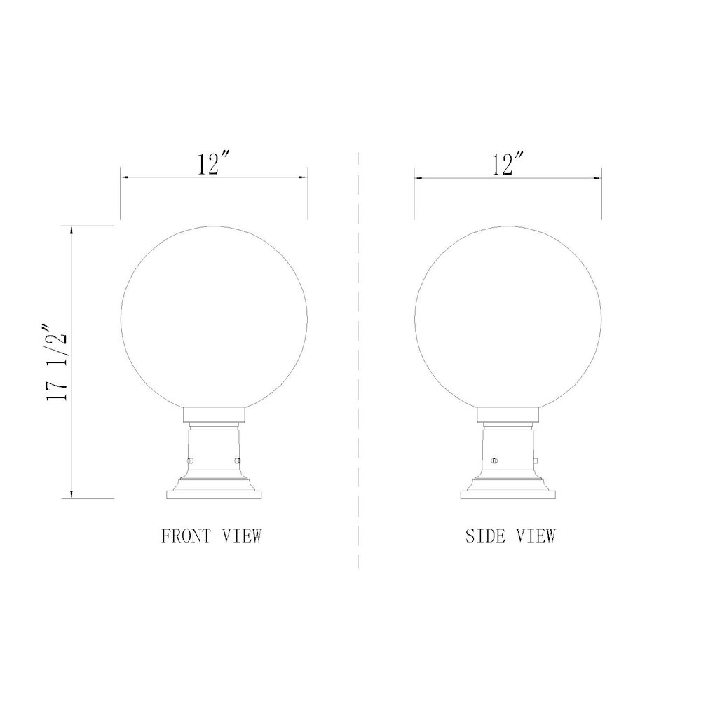 Z-Lite 1 Light Outdoor Pier Mounted Fixture. Picture 8