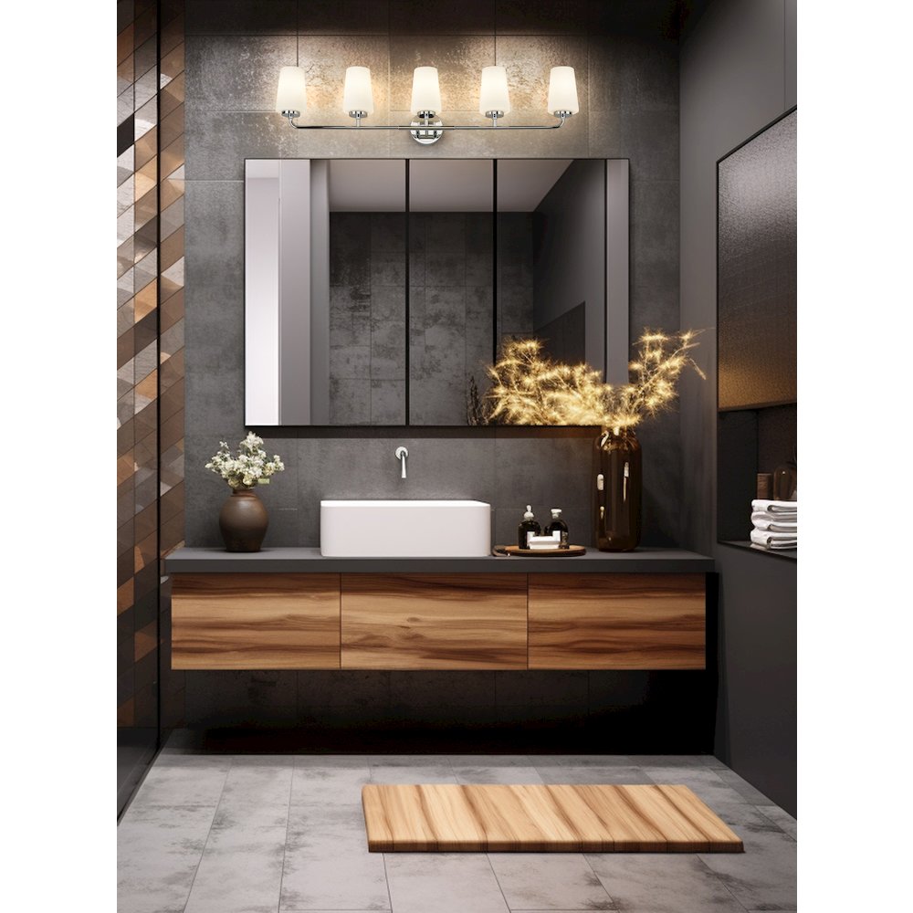 Z-Lite Montford 5 Light Vanity in Chrome color, Steel frame. Picture 7