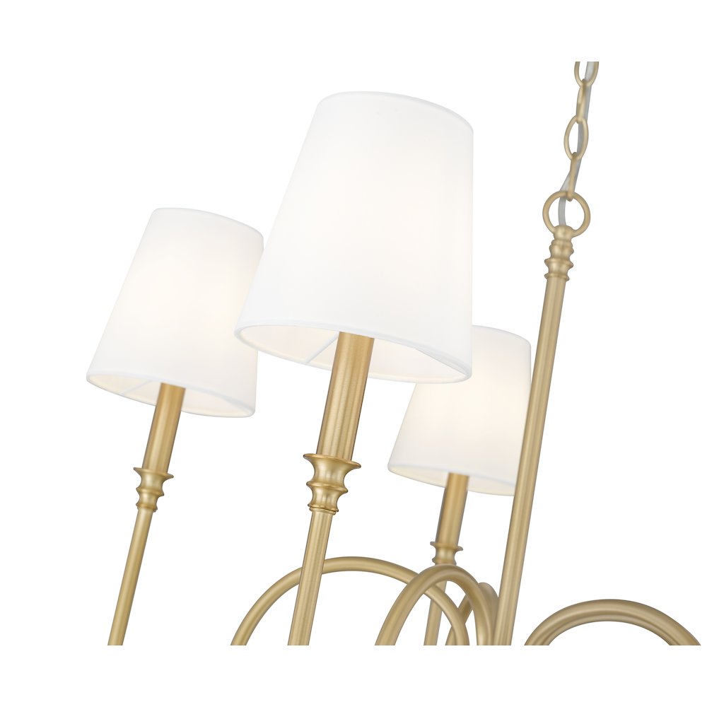 Z-Lite 5 Light Chandelier, Rubbed Brass. Picture 4