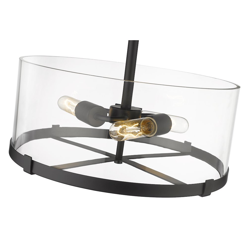 Z-Lite 3 Light Semi Flush Mount. Picture 4