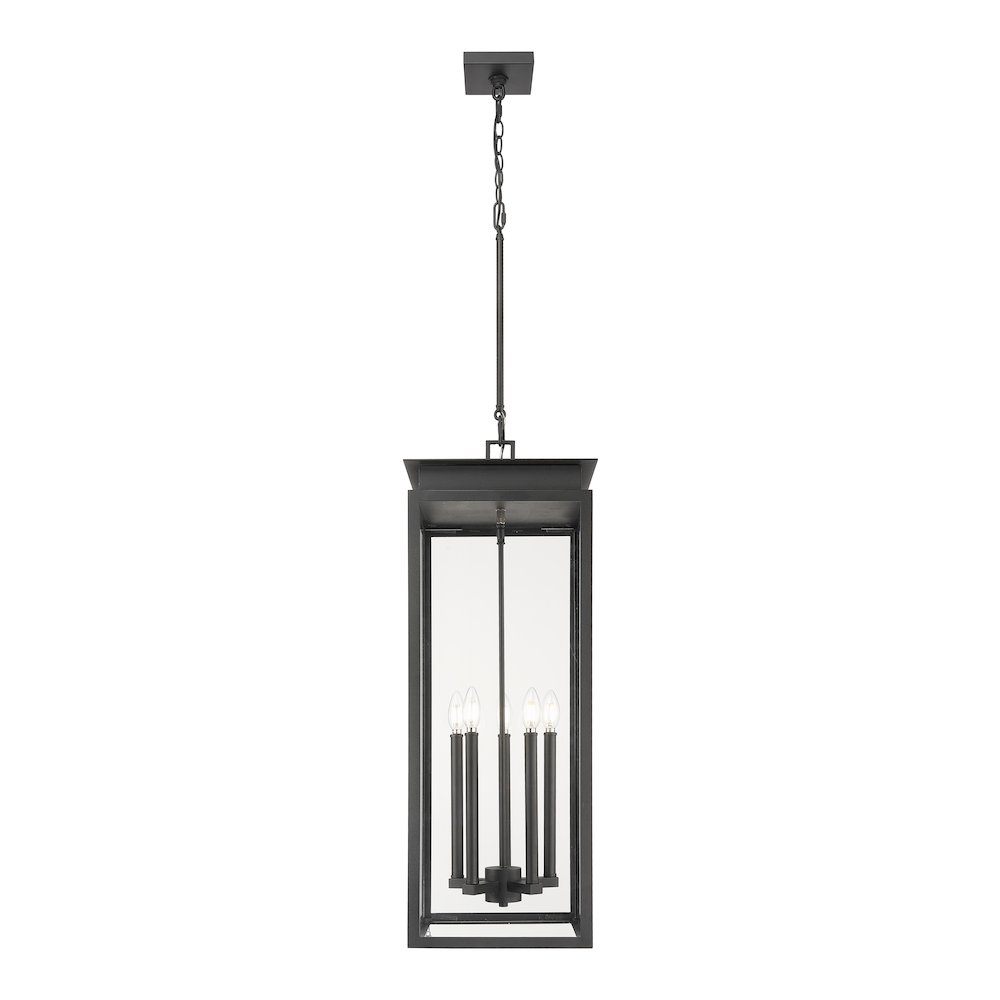 Z-Lite 5 Light Outdoor Chain Mount Ceiling Fixture. Picture 3