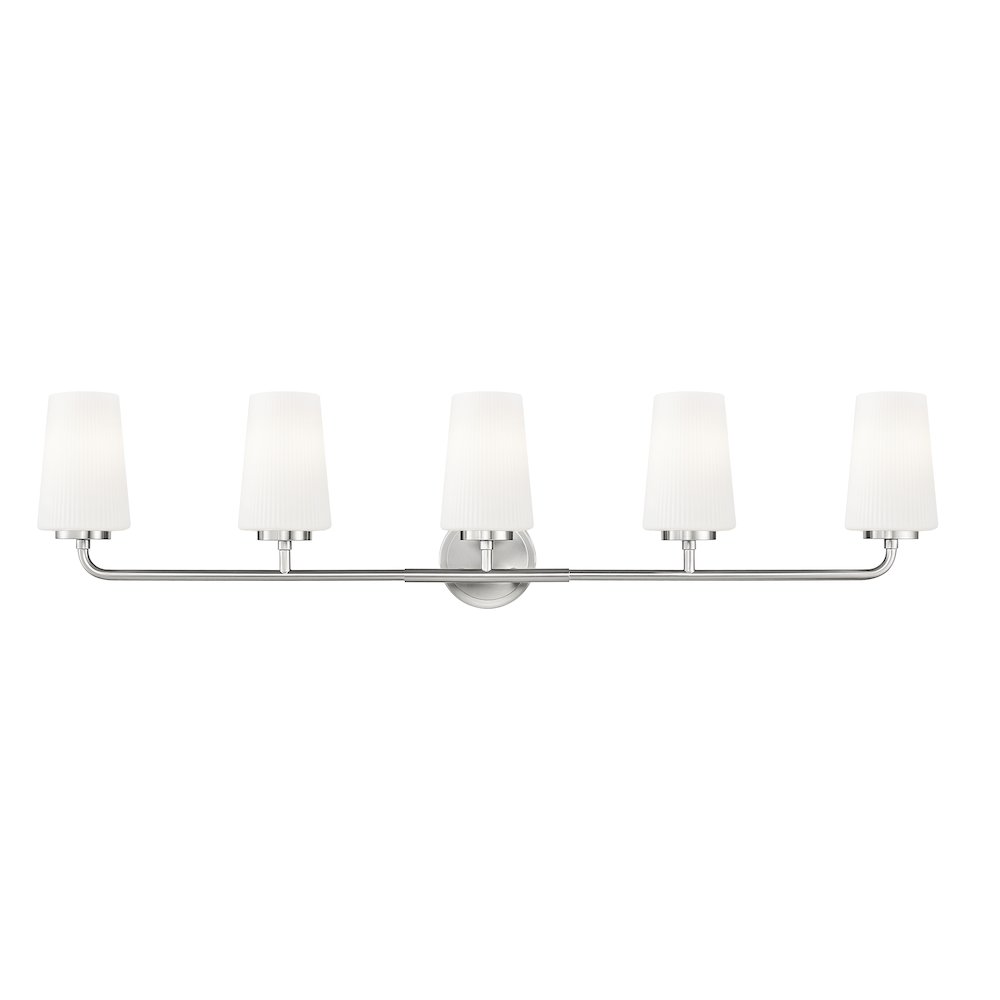 Z-Lite Montford 5 Light Vanity in Brushed Nickel color, Steel frame. Picture 2