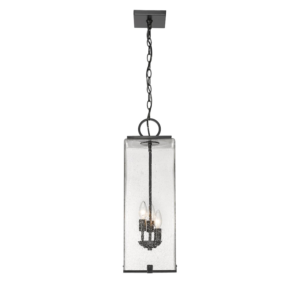 Z-Lite 3 Light Outdoor Chain Mount Ceiling Fixture. Picture 3