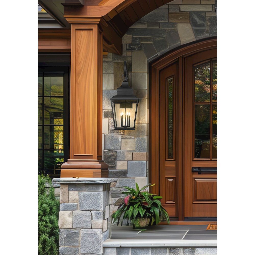 Z-Lite 5 Light Outdoor Wall Light, Sand Black. Picture 5