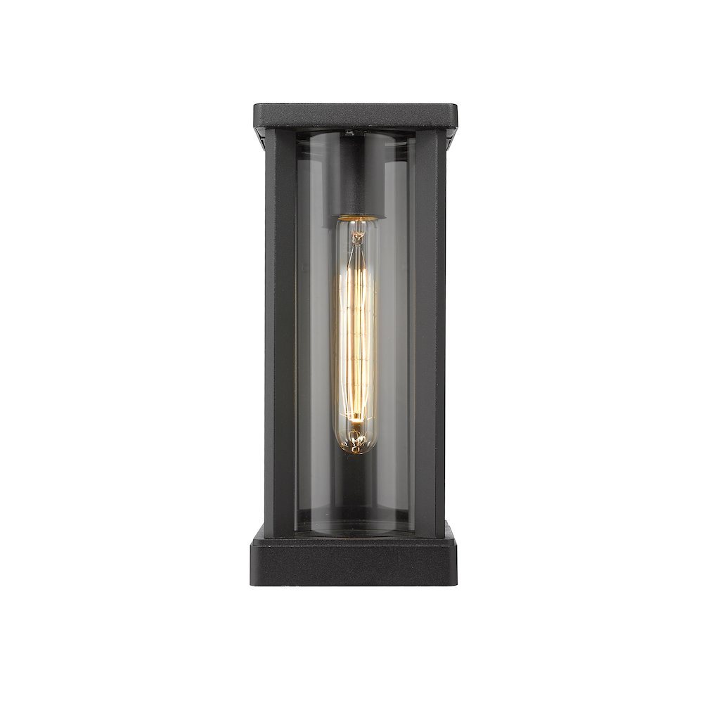 Z-Lite Glenwood 1 Light Outdoor Wall Light in Black Frame Finish. Picture 3