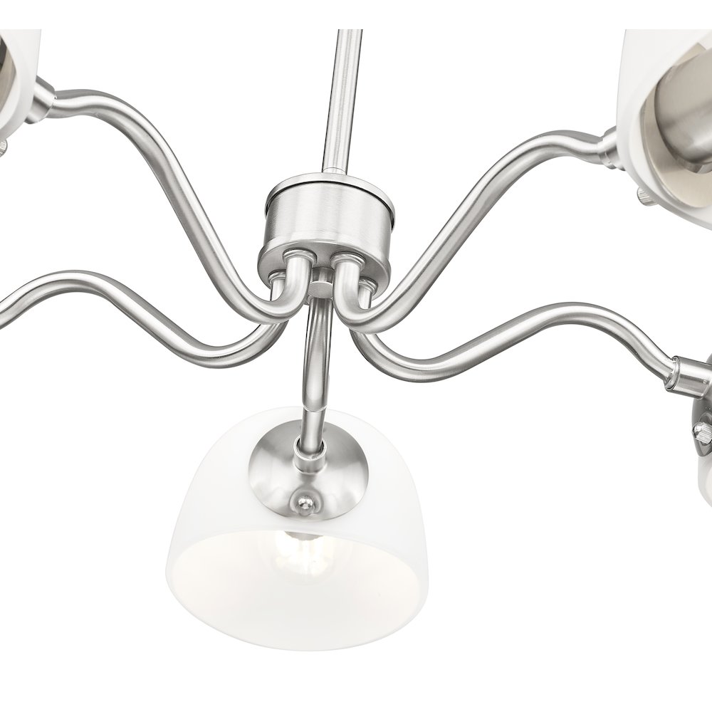 Z-Lite 5 Light Chandelier, Brushed Nickel. Picture 4