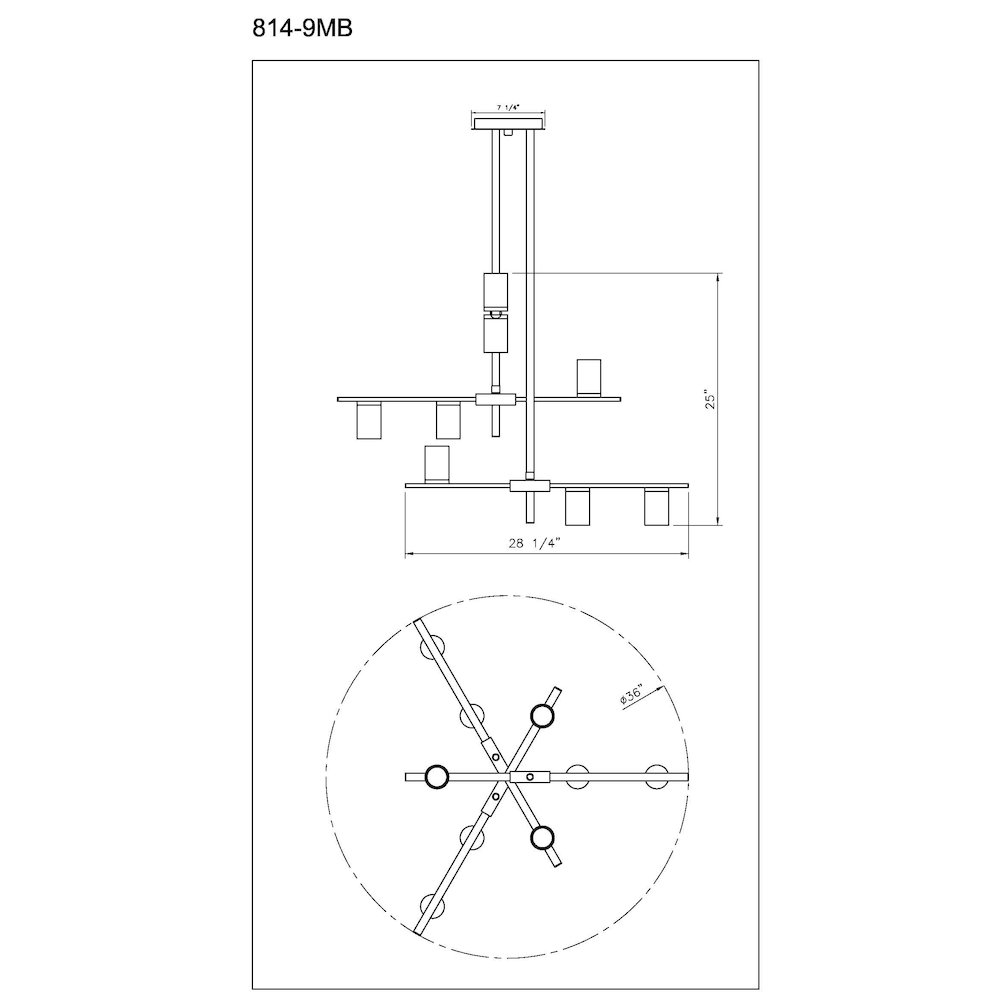 Z-Lite 9 Light Chandelier. Picture 8