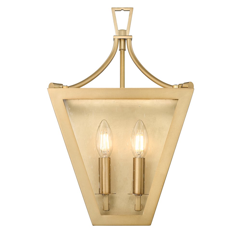 Z-Lite 2 Light Wall Sconce, Rubbed Brass. Picture 2