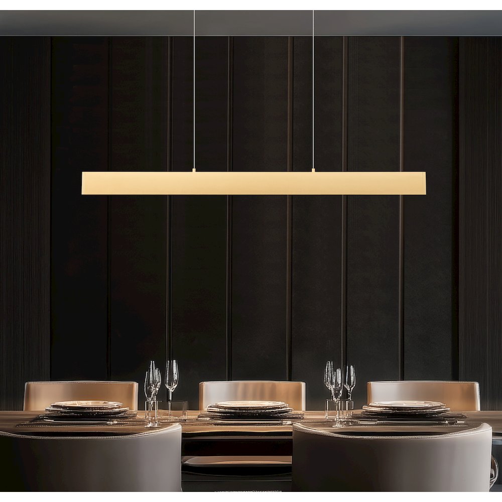 Z-Lite 1 Light Linear Chandelier, Gold. Picture 5