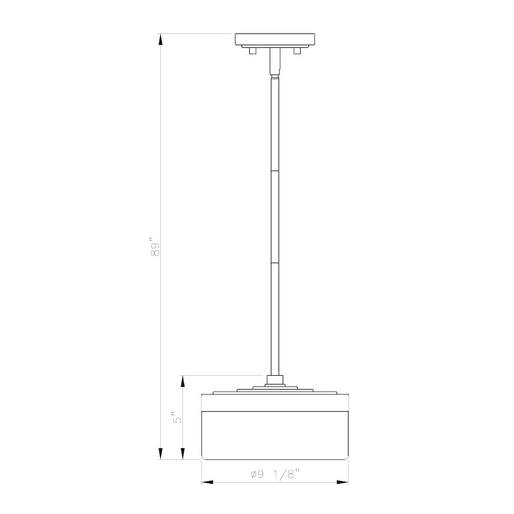 Z-Lite 1 Light Pendant, Matte Black. Picture 8