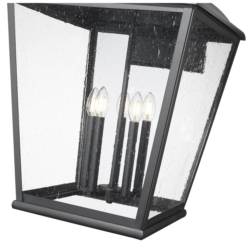Z-Lite 5 Light Outdoor Wall Light, Sand Black. Picture 4