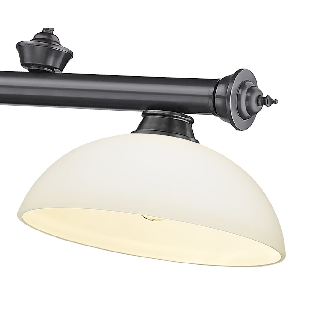 Z-Lite Cordon 3 Light Billiard, Steel Frame, Matte Opal Shade Color. Picture 4