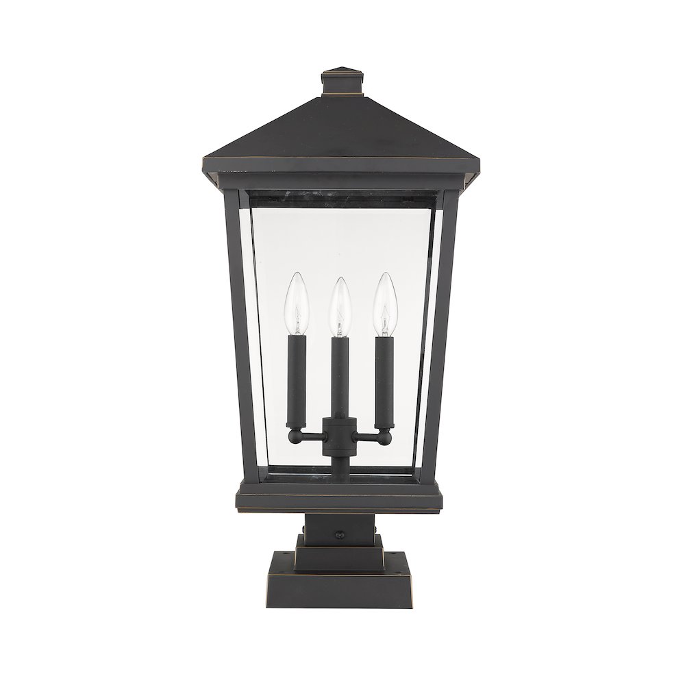 Z-Lite 3 Light Outdoor Pier Mounted Fixture. Picture 5