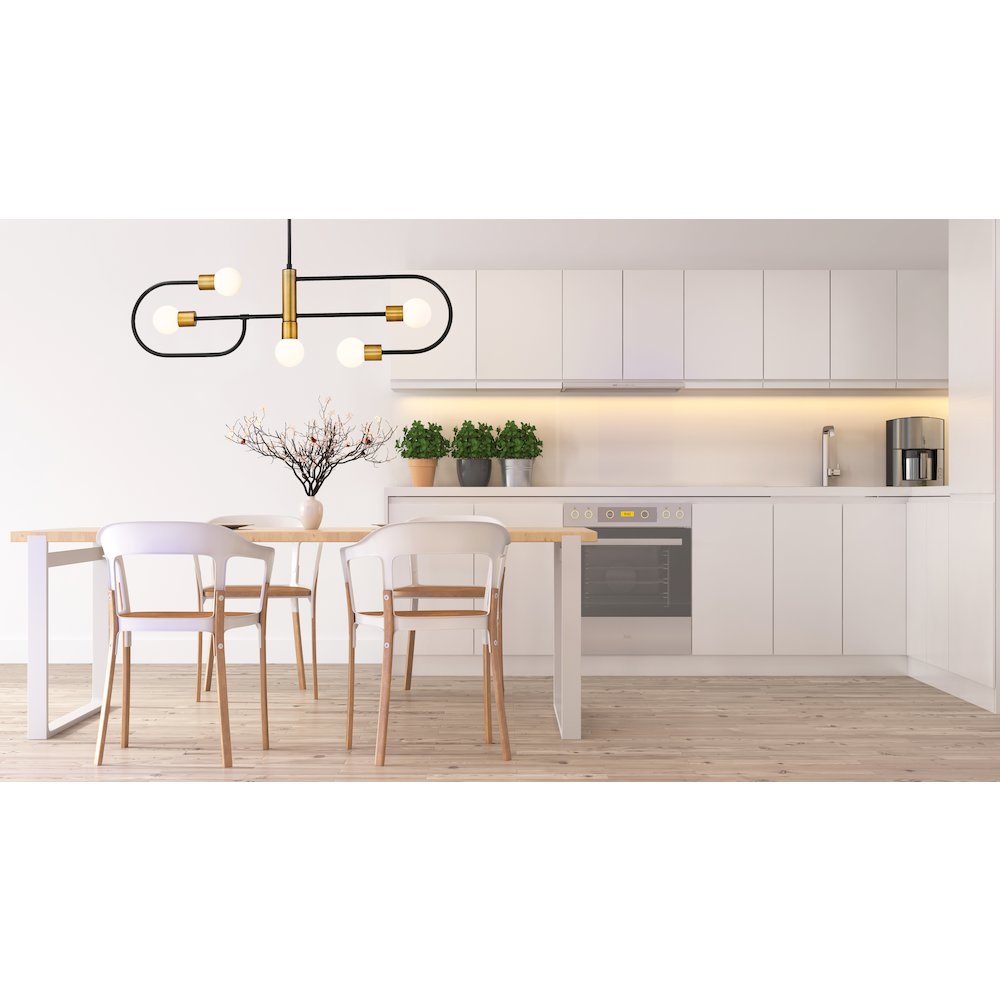 Z-Lite 5 Light Linear Chandelier. Picture 7