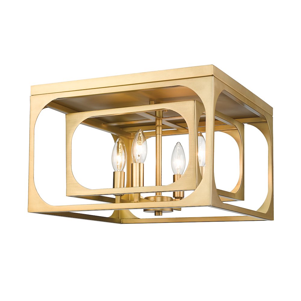 Z-Lite 4 Light Flush Mount. Picture 1