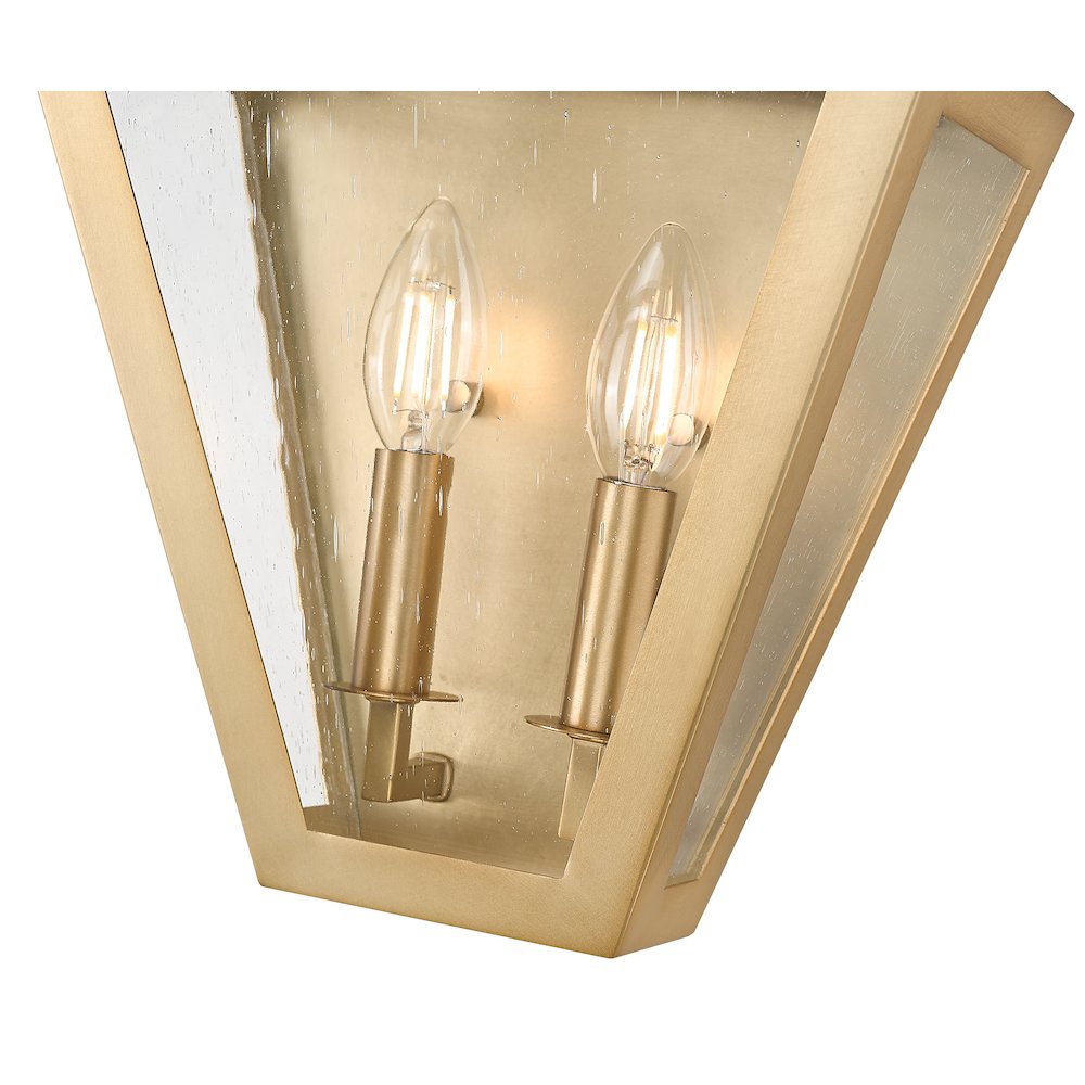 Z-Lite 2 Light Wall Sconce, Rubbed Brass. Picture 4