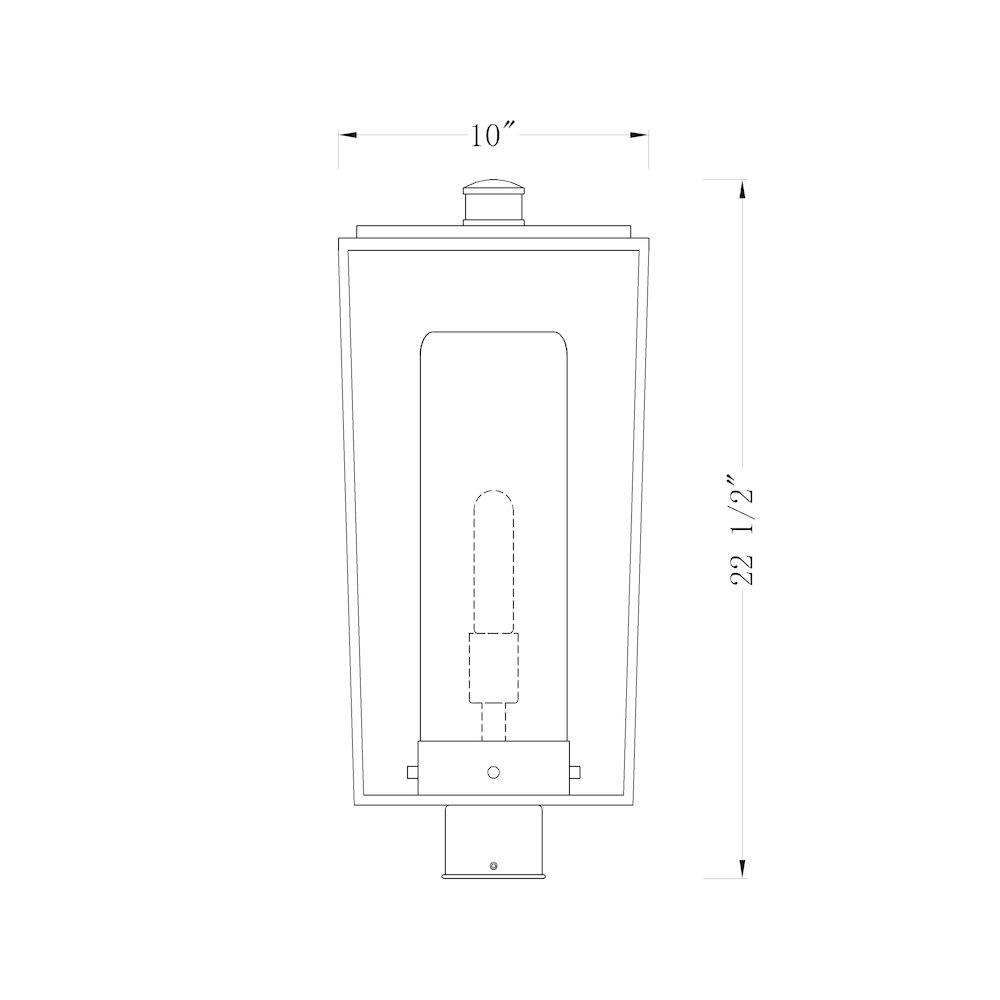 Z-Lite 1 Light Outdoor Post Mount Fixture. Picture 6