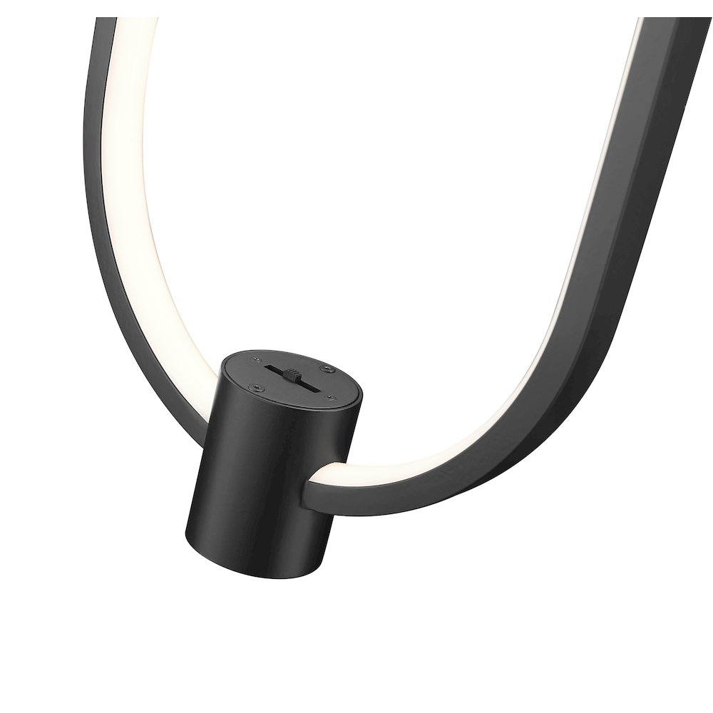 Z-Lite 1 Light Pendant, Matte Black. Picture 4