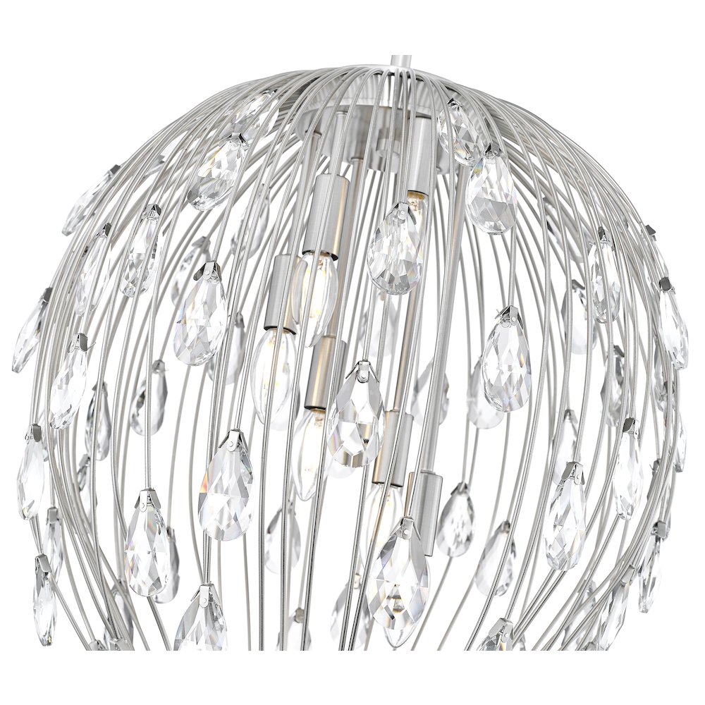 Z-Lite 6 Light Pendant, Brushed Nickel. Picture 4