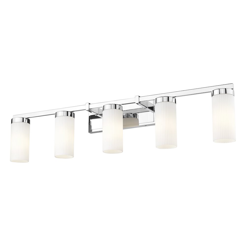 Z-Lite Danica 5 Light Vanity in Chrome color, Steel frame. Picture 2