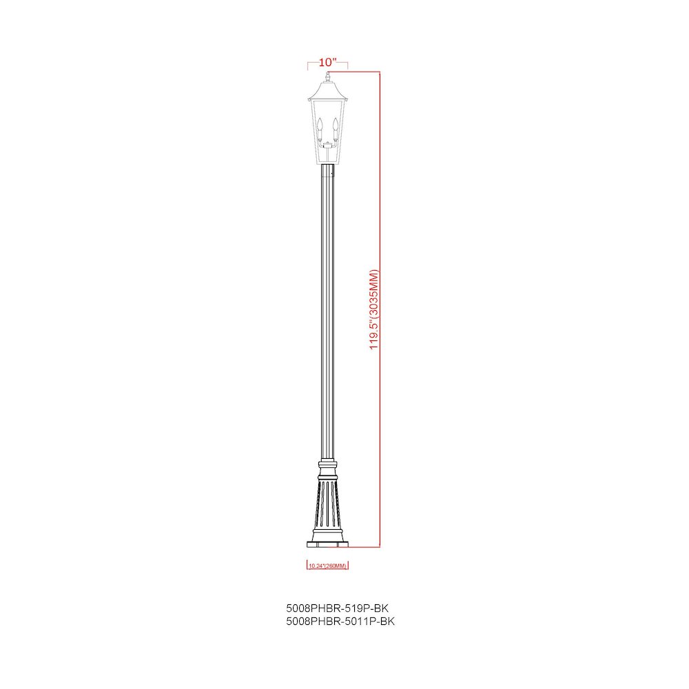 Z-Lite 3 Light Outdoor Post Mounted Fixture. Picture 8