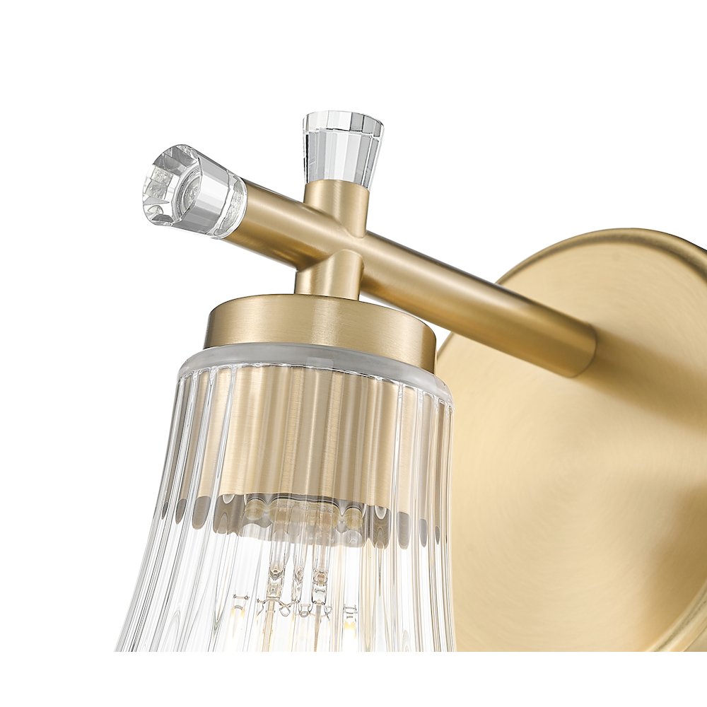 Z-Lite Belle 1 Light Wall Sconce in Modern Gold color, Steel frame. Picture 4