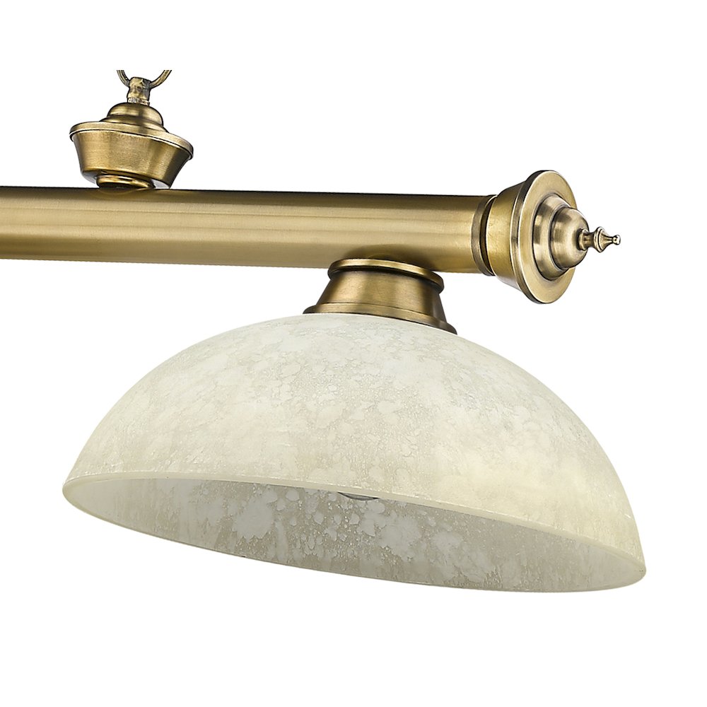 Z-Lite Cordon 3 Light Billiard, Steel Frame, Golden Mottle Shade Color. Picture 4