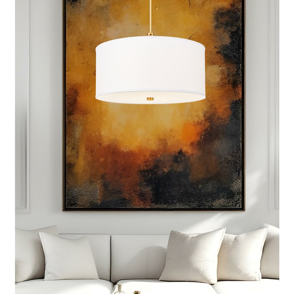 Z-Lite 1 Light Pendant, Modern Gold. Picture 5